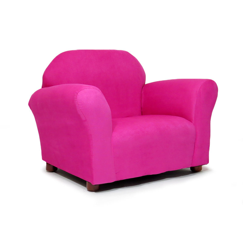 Fauteuil club Weybridge, microsuède rond, Rose vif