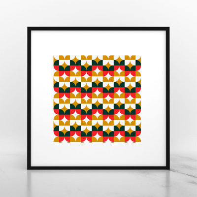 Retro Geometric Seamless Pattern - Print on Plastic / Acrylic