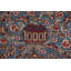Tapis traditionnel bleu rétro 10 x 13