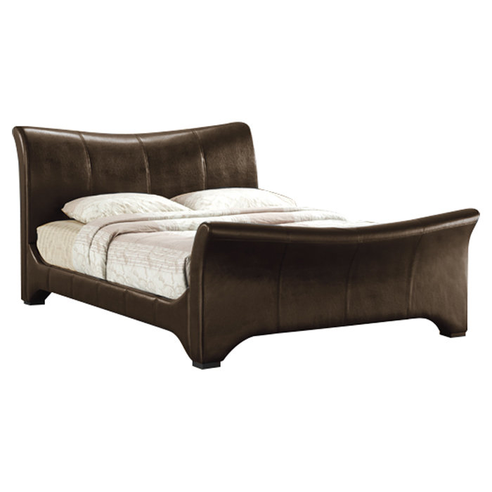 Upholstered Bed, Double (4'6), Brown