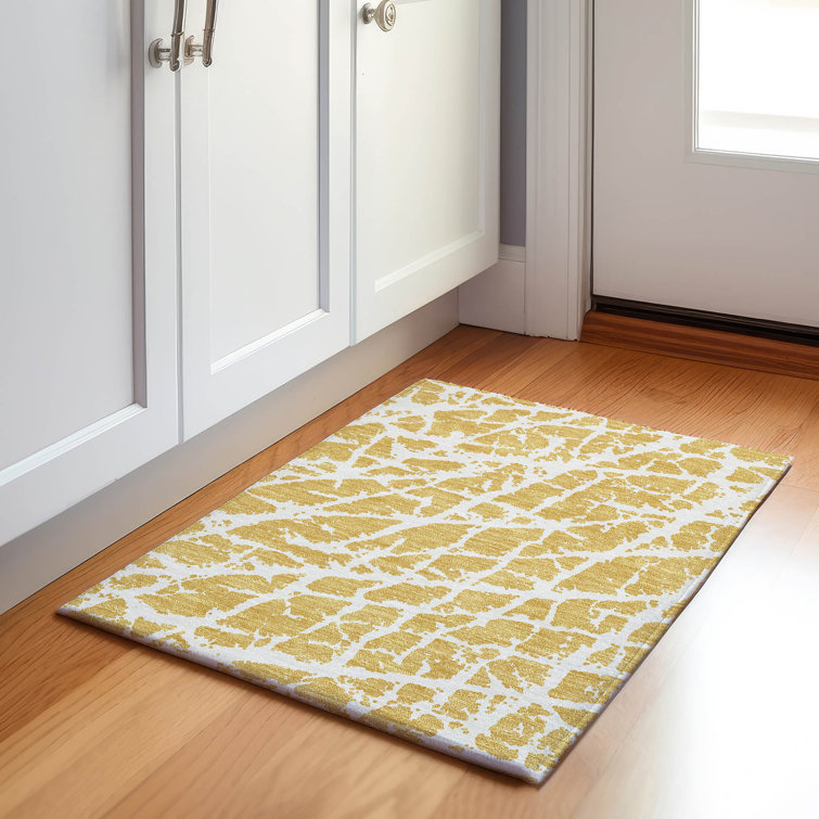 Premium Machine Washable Cerrito AMF501 Gold Rug