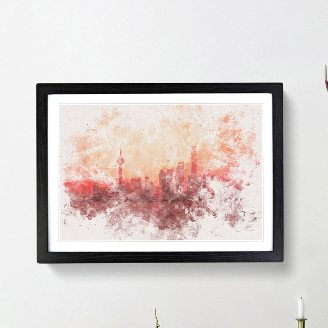 The Shanghai China Skyline - Picture Frame Painting Print