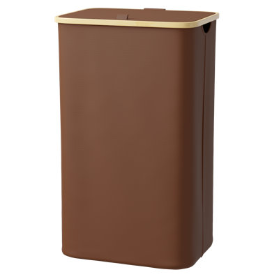 Laundry Hamper with Lid, 110L Large Collapsible Clothes Basket with Bamboo Handles for Bedroom, Bathroom, Dorm and Laundry Room