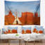 Paysage avec tente tapisserie Monument Valley-28486577