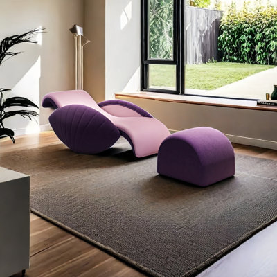 Chaise berçante moderne avec repose-pieds