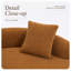 Canapé d'angle incurvé en chenille : double profondeur, aucun assemblage requis, compact pour les petits espaces, luxueux et confortable-1294964932