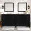 Ensemble de meuble-lavabo 72 po avec lavabos doubles (séparés), lavabos doubles en céramique, portes à fermeture en douceur et tablette réglable - Armoire de rangement espresso rétro pour une organisation élégante de la salle de bain