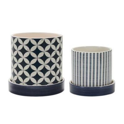 Javiar 2-Piece Cement Pot Planter Set