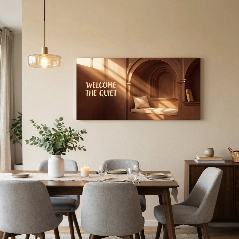 «Welcome The Quiet in Warm Sunlit», L 46 po x H 24 po