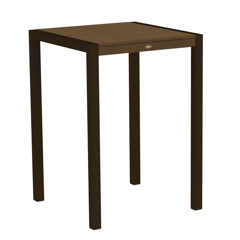 Table de bar POLYWOOD Surf City, 30 po x 30 po, Bronze texturé / Cabane