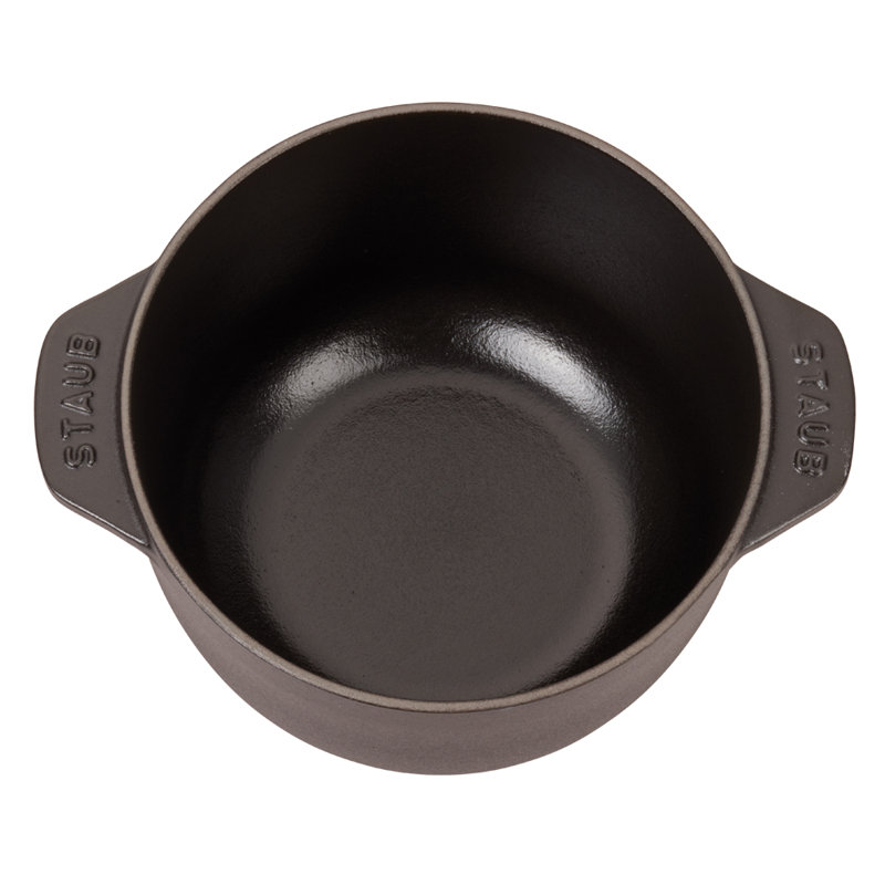 Staub Cast Iron 1.84-qt Petite French Oven, Matte Black, 1.84 quarts
