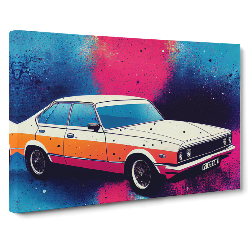 Retro Car Splash Vol.3 - Wrapped Canvas, 40cm H x 60cm W x 3cm D