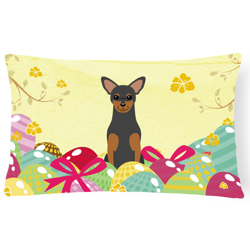 Coussin lombaire terrier pâques œufs manchester