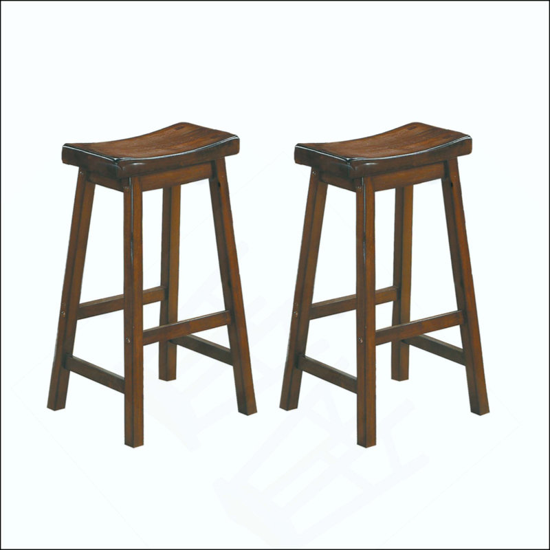 Ensemble de tabourets de bar 2 pièces, Brun