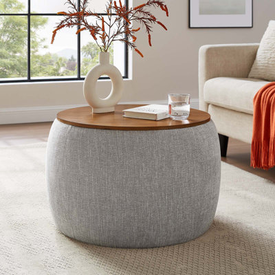 Repose-pieds rond avec rangement 26 po Modway Perla