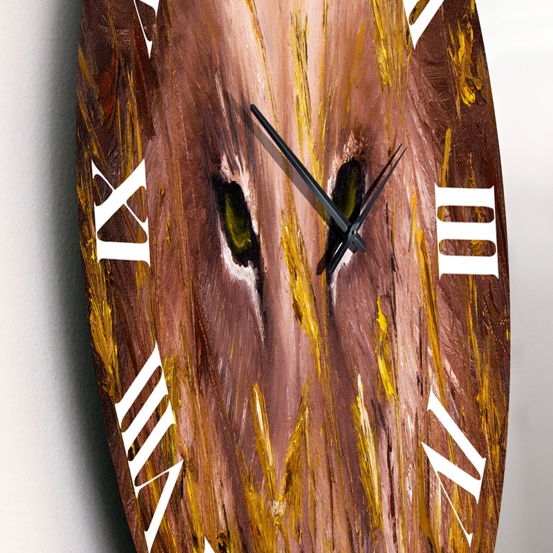 Loup dans l'herbe - horloge murale, Petit