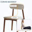 Ensemble de 4 chaises de cuisine rembourrées en chenille et en bois massif Middleton
