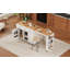 Îlot de cuisine 85,5 po avec table de salle à manger extensible, table de rangement avec 3 tablettes latérales ouvertes, îlot de cuisine roulant avec prise de courant, 3 tiroirs, 2 portes, pour la cuisine, la salle à manger-129469906