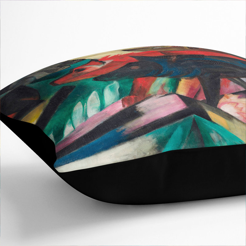 The Wolves Scatter Cushion with Filling, Black, 40cm H x 40cm W x 15cm D