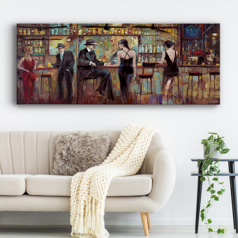 Happy Hour sur toile, H 24 po x l 60 po x P 1,5 po