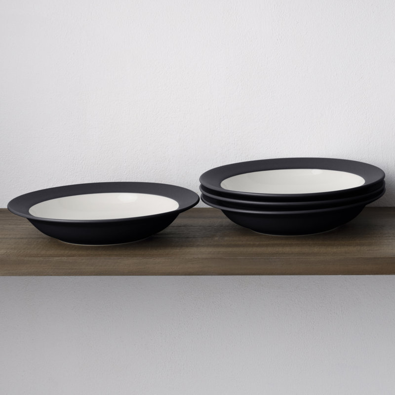 Noritake Colorwave 8.5", 20 oz. Rim Soup Bowls, Graphite