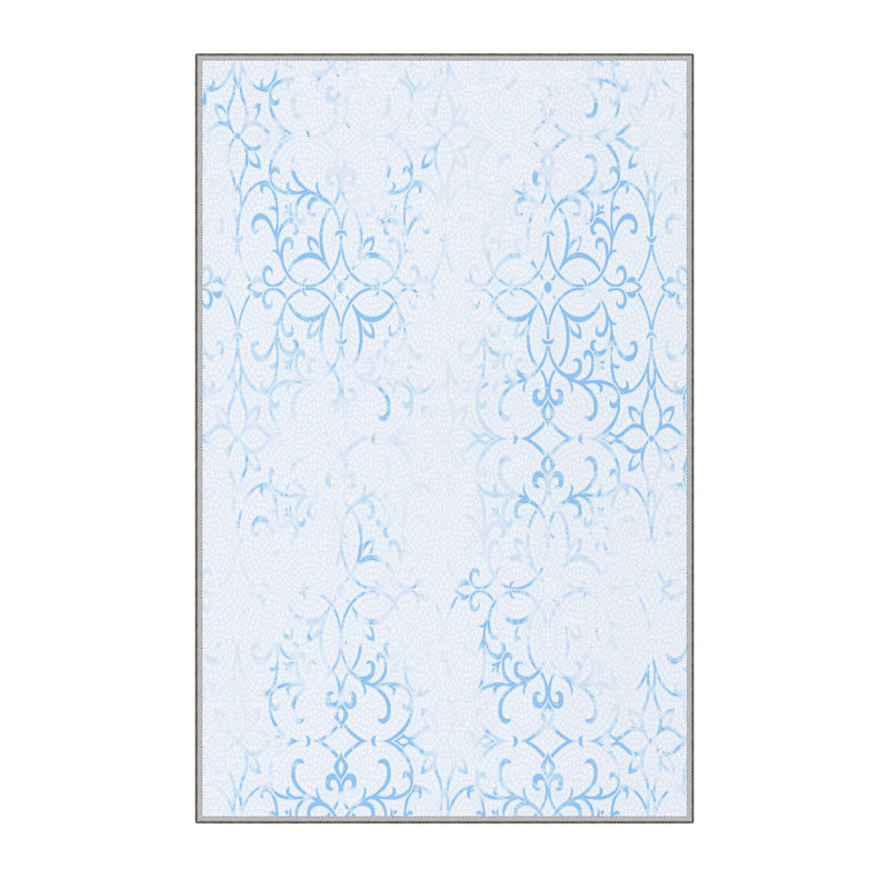 Tapis tissé de qualité supérieure, 5,9 x 9,2 pieds, 100% polyester, hauteur des poils de 8 mm | Pois antibactérien et antidérapant en feutre de PVC | Lavable à la machine, impression numérique en 3D | Parfait pour le salon et la chambre à coucher