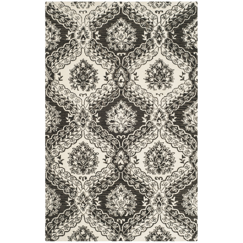 Tapis oriental en laine touffeté à la main Luitpold Blossom, Rectangle 8 pi x 10 pi