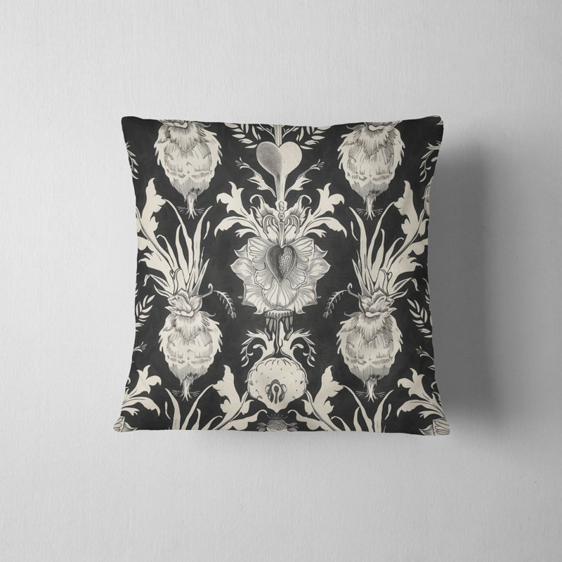 Housse de coussin réversible Floral Maximalist Floral, H 18 po x l 18 po
