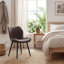 Chaise d'appoint rembourrée en similicuir avec structure en métal-13437992