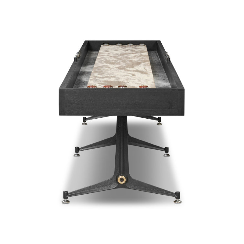 Small Shuffleboard Table-Ebonized Oak, Smoked Oak, 13ft