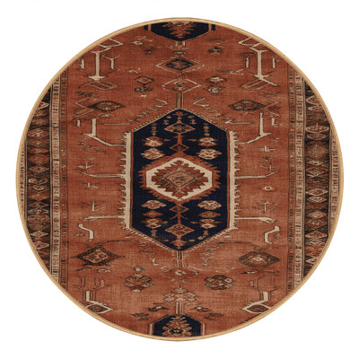 Tapis brun turc lavable à la machine