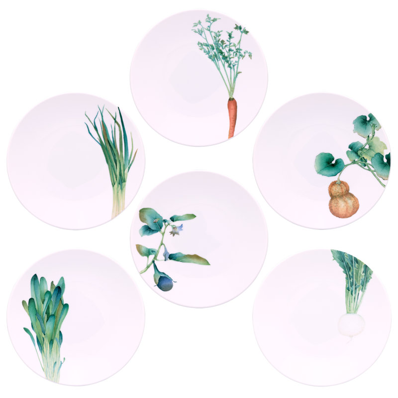 Ensemble de 6 assiettes profondes assorties Noritake Kyoka Shunsai, 9,25 po