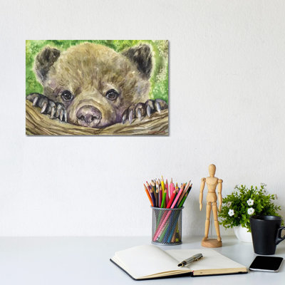 Bear Cub 1 Piece Wrapped Canvas Painting