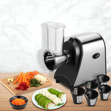 Electric Cheese Grater, Multifunction Slicer Shredder, with 5 Free  Attachments
