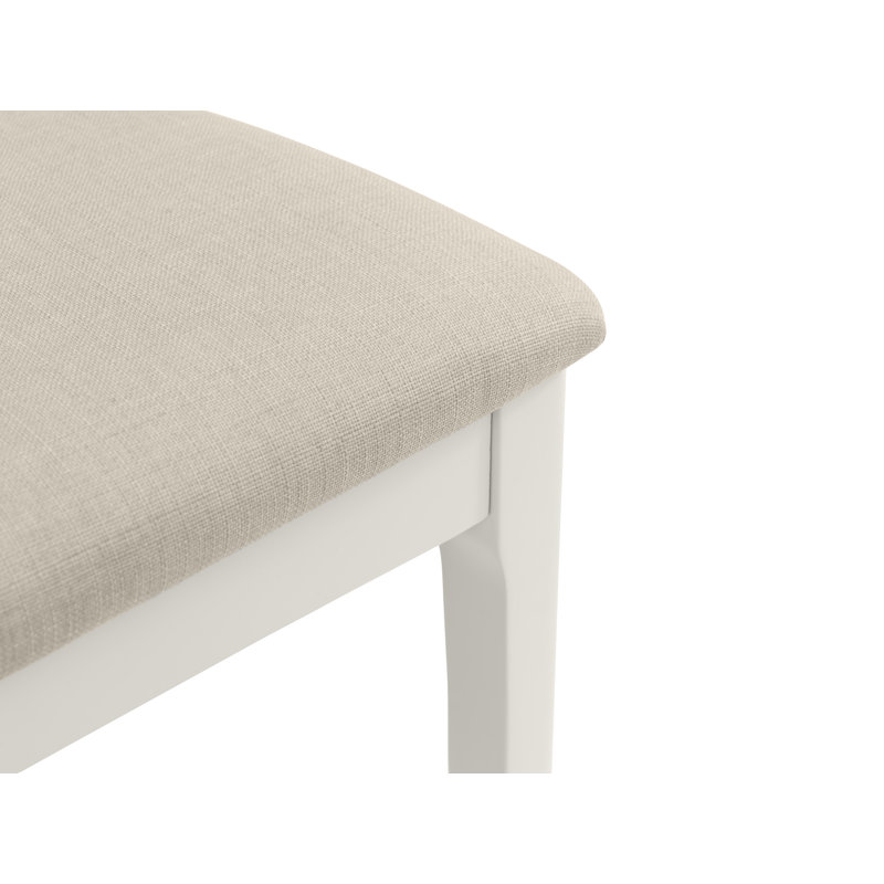 Batchelder Upholstered Cross Back Side Chair in Ivory