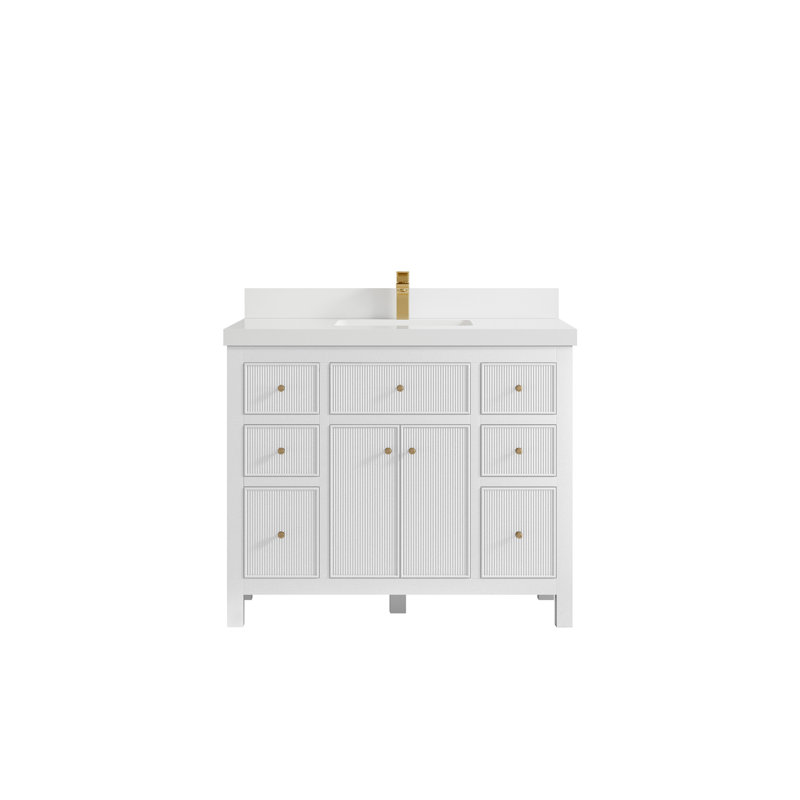 Ensemble de meuble-lavabo simple 42 po, Blanc