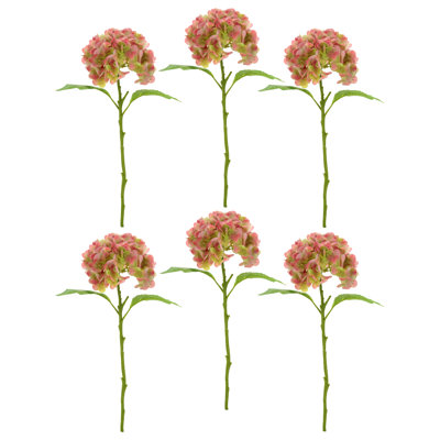 Vibrant Hydrangea Natural Touch, Box Of 6 - 19 Inches