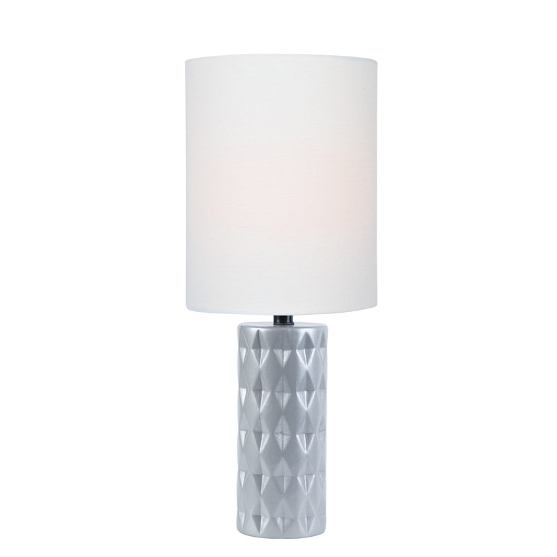 Makenna Ceramic Table Lamp, Silver