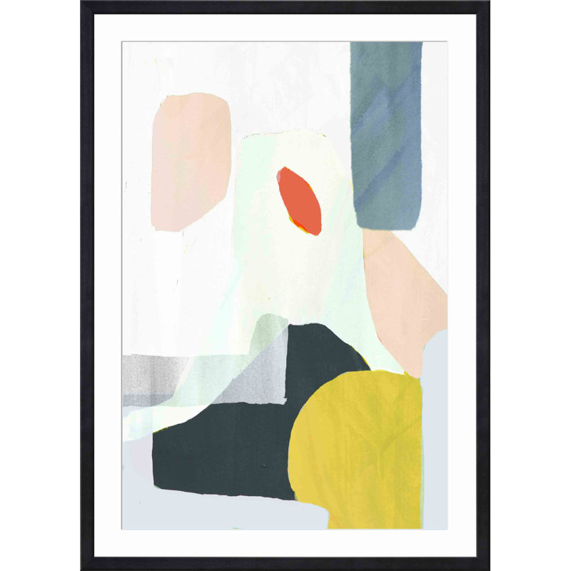 «Summer Salad II» par Victoria Borges - peinture encadrée, H 22,09 po x l 16,09 po x P 1,1 po, Noir