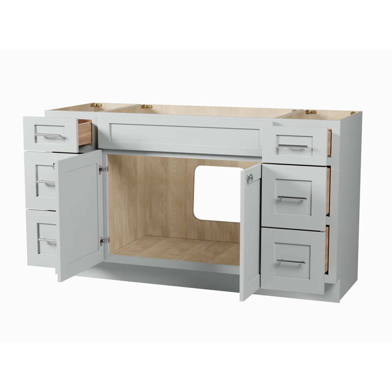Disar 60" Single Bathroom Vanity Base Only, Gray