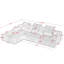 Canapé modulaire moderne rembourré en L
