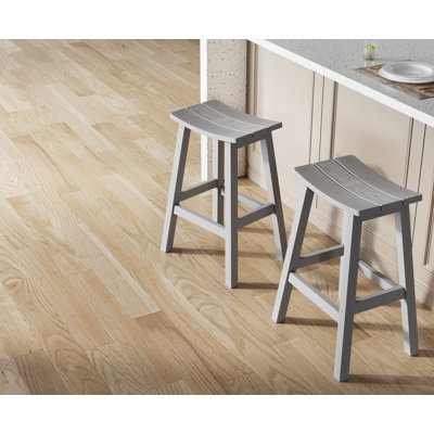 Bar Stools Set Of 2, All-weather Outdoor Counter Stool, 400 Lbs Weight Support, Easy To Clean And Care, For Bar, Kitchen Counter, And Patio by Red Barrel Studio