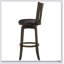Chaise de bar pivotante en cerisier foncé Decker avec siège confortable et finition élégante