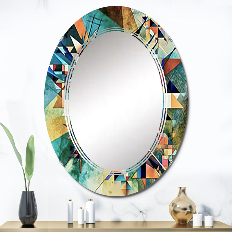 Munchen - Miroir mural moderne ovale, 36 po x 24 po