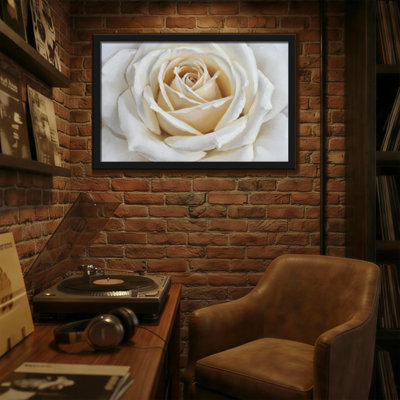 «Plants & Flowers White Rose», impression sur toile à motif floral