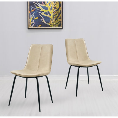 24'' H Genuine Leather Upholstered Side Chair