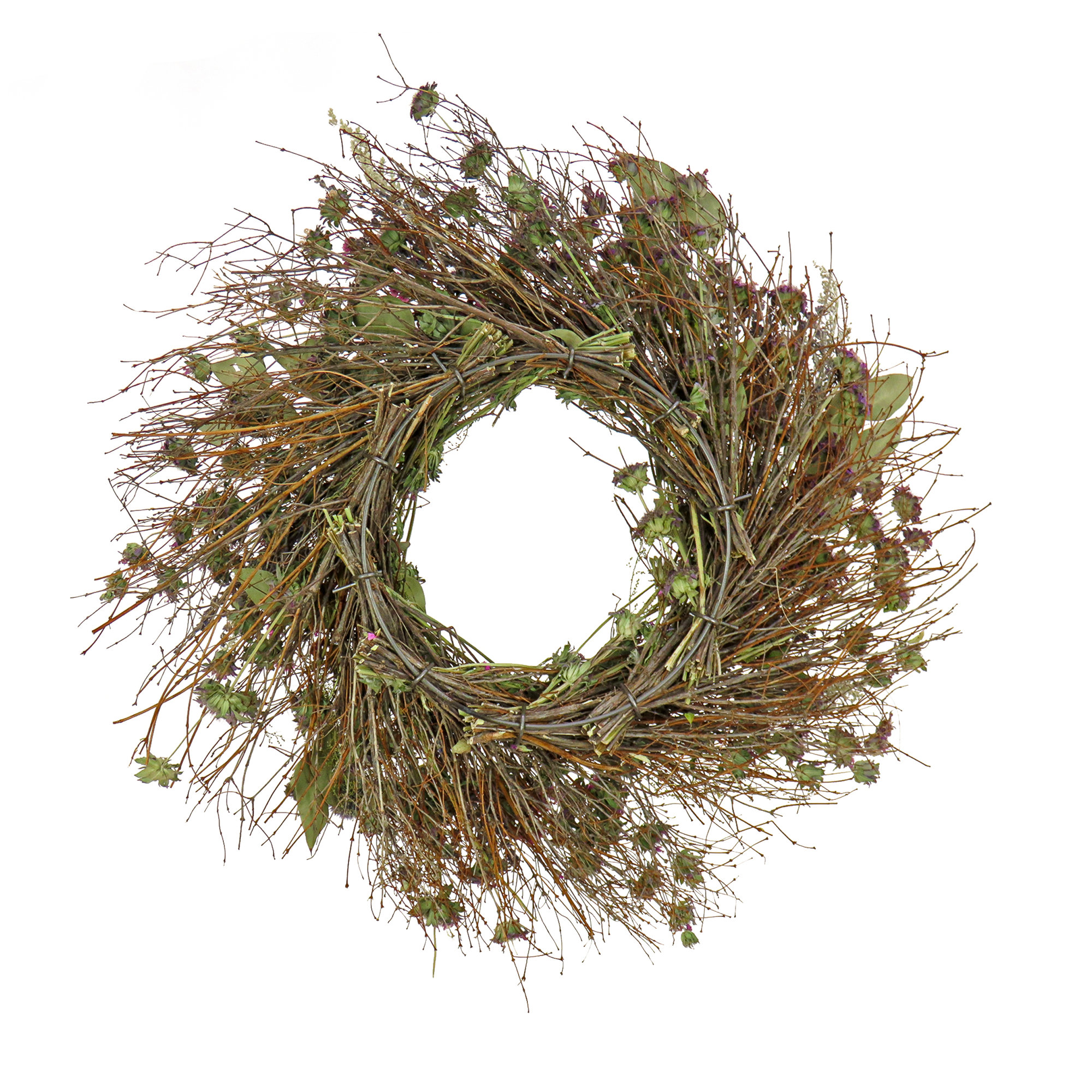 The Holiday Aisle® 22" Eucalyptus and Wildflowers Spring Wreath