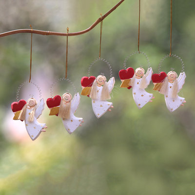 4.30'' Wood Not Flowers Hanging Figurine Ornament
