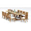 12 Seats 13 Pcs Grade-A Teak Wood Dining Set: 118" Double Extension Mas Rectangle Trestle Leg Table And 12 Giva Armless Chairs #11GV2500-1392464826-1549196003