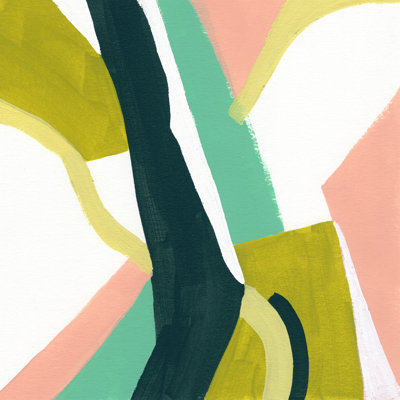 Ribbon Relief II 1 Piece Wrapped Canvas Painting